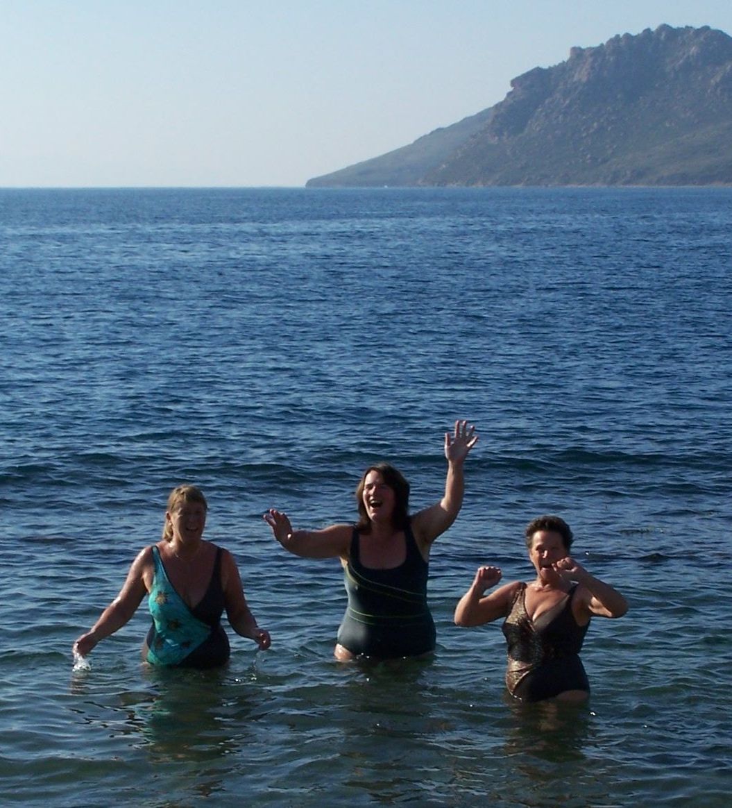 NIEUWJAARSDUIK 1-1-2007 in YALIKAVAK TURKIJE